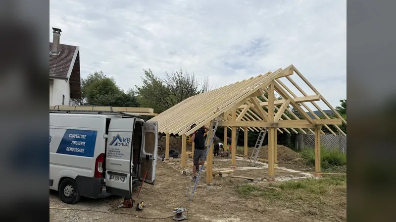 Couverture de carport à Grésy-sur-Aix — MB Toiture