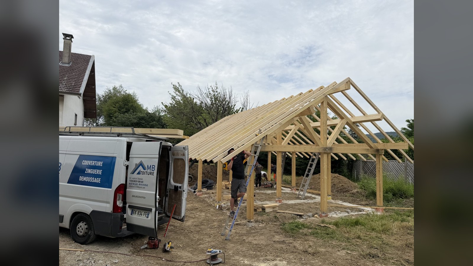 Couverture de carport à Grésy-sur-Aix — MB Toiture